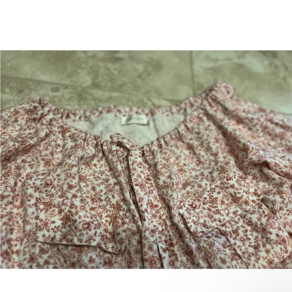 NWOT Zimmermann Pink Floral Tie-Neck Blouse - Picture 3 of 12